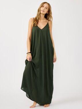 Lovestitch Weekend Mila Maxi Dress Olive Green Size M/L